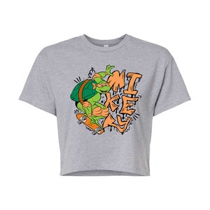 Women's - Teenage Mutant Ninja Turtles - Mikey Cropped Graphic T-Shirt - 1 of 4