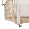 Okak Woven Rope Porch Swing Sofa with Cushions,2-Seater Hanging Chair,Outdoor Patio Bench Swing for Garden,Backyard,Balcony - 4 of 4