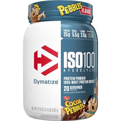 Dymatize ISO 100 Whey Protein Powder with 25g of Hydrolyzed 100% Whey  Isolate, Gluten Free, Fast Digesting, Birthday Cake, 1.6 Pound