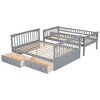 Merax Convertible Twin over Full Bunk Bed with Built-in Storage Drawers - 4 of 4