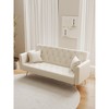 XIYUYEU 71 Inch Sofas,Comfy Velvet Nailhead Sofa with Convertible Backrest,2-Seater Couch for Living Room,Light - 4 of 4