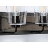 Progress Lighting Briarwood 3-Light Bath Vanity in Antique Bronze with Clear Glass Shades - 2 of 4