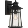 John Timberland Clement Industrial Wall Light Sconces Set of 2 Iron Black Hardwire 8 1/4" Fixture Clear Seeded Glass for Bedroom Bathroom Vanity House - 4 of 4