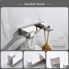 4-Piece Bathroom Hardware Accessories Set Polished Chrome Towel Bar Set Square Towel Holder Kit Stainless Steel Wall Mounted - 4 of 4