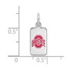Black Bow Jewelry Sterling Silver Ohio State Buckeyes NCAA Extra Small Pendant - 4 of 4