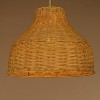 ALOADECOR 75" 1-Light Arc Floor Lamp with Brown Rattan Shade and Black Marble Base - 4 of 4