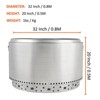 Smokeless Fire Pit 304 Stainless Steel w/360° Heat & Adjustable Airflow, Portable Wood Burning Fire Bowl for Camping, Backyard - 3 of 4
