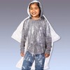 Juvale Juvale 10-Pack Disposable Rain Pullover for Kids - Emergency Plastic Raincoats with Hood for Boys and Girls (Clear) - 3 of 4