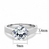 Slickblue Classic Solitaire Ring, Stainless Steel Band, High Polished Finish, Clear CZ, Women’s Sizes 5–10 - 2 of 4