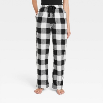 Women's Plaid Flannel Pajama Shorts - Stars Above™ Cream/gray M : Target