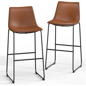 Dreama Retro Side Chair Dining Chair with Metal Legs for Kitchen, Living, Dining Room, Set of 2,The Pop Home - 1 of 4