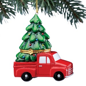 Collections Etc Festive Trinket Box Ornaments - 1 of 3