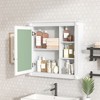 HDZNVF Wall Mounted Bathroom Medicine Cabinet with Mirror and Storage Organizer - 4 of 4