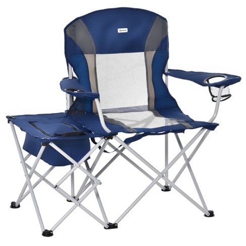 Outsunny Folding Camping Chair With Portable Insulation Table Bag, Two Cup  Holders For Beach, Ice Fishing And Picnic : Target