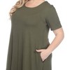 White Mark Plus Size Short Sleeve Midi Dress - 4 of 4