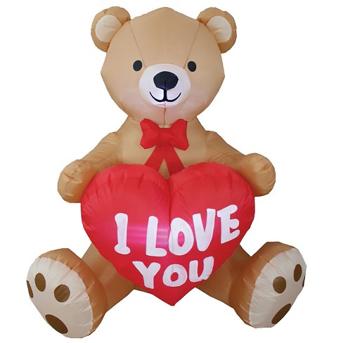 A Holiday Company Inflatable Luv U Bear Led Lighted Yard Decoration - 4 ...