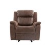 Contemporary Manual Glider Recliner Chair with Pillow-Top Arms, Breathable Leatherette, 1-Piece - 2 of 4