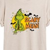 Women's - Dr. Seuss - The Grinch Halloween Scary Mean Oversized Graphic T-Shirt - 2 of 4