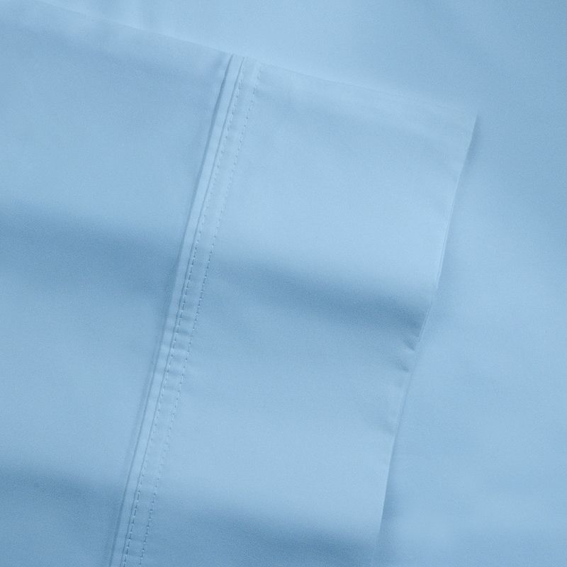 Pointehaven 500 Thread Count 100% Long Staple Cotton Solid Sateen Luxury Duvet Set, 3 of 4