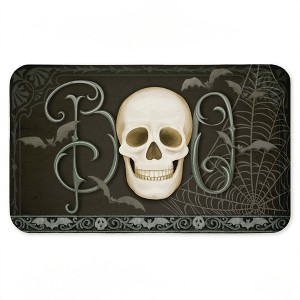 Stupell Industries Boo with Skulls & Bats Printed Anti-Fatigue Floor Mat, design by Nicole Tamarin, 30"x18" - 1 of 4
