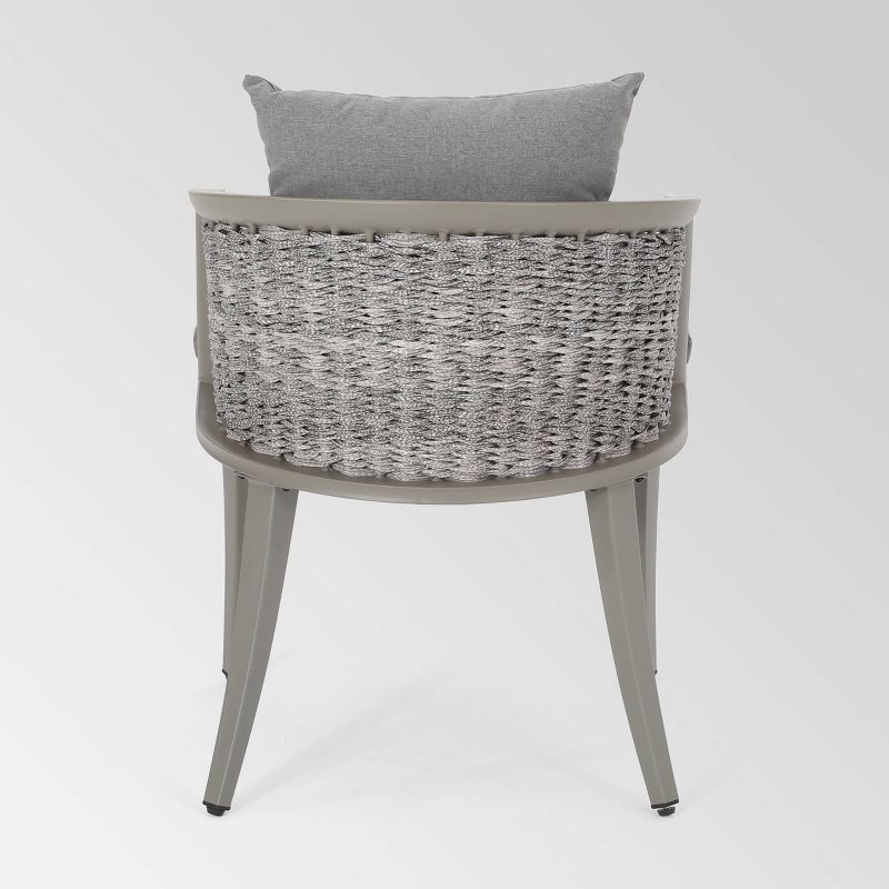 Pebble Set of 2 Wicker Boho Club Chairs - Gray - Christopher Knight Home, 5 of 8
