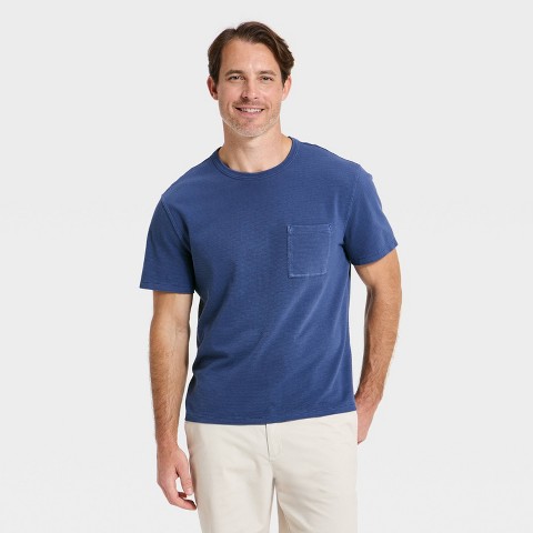 Мужские футболки Goodfellow & Co Men's Vintage Short Sleeve Pocket T-Shirt - Goodfellow & Co™ Navy Blue XL