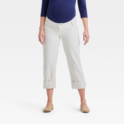 Under Belly Cropped Vintage Low-Rise Straight Maternity Pants - Isabel Maternity by Ingrid & Isabel™