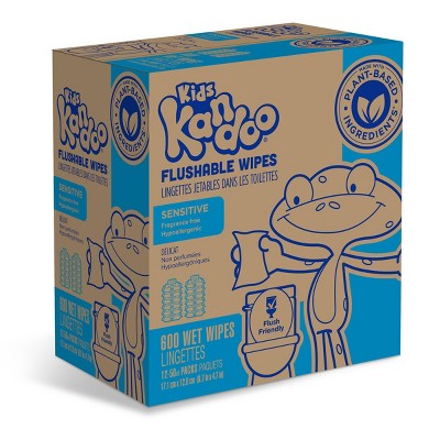 Kandoo Flushable Wipes with Flip Top - 600ct