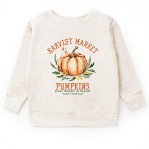 The Juniper Shop Harvest Market Pumpkins Local Organic Youth Sweatshirt - S - Natural - 1 of 4