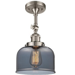 Bell - 1 Light Semi-Flush Mount In Industrial Style-14 Inches Tall and 8 Inches Wide - 1 of 1