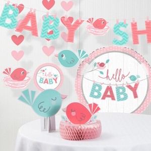 Hello Baby Girl Decorations Party Kit Pink