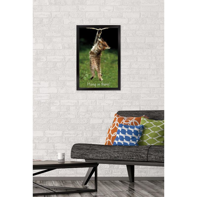 Trends International Famous Kitten Hang In There Poster Framed Wall Poster Prints, 2 of 7