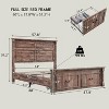 Mastgoal Full Size Bed Frame with 51" Tall Headboard, 20" Roman Footboard, 2 Large Storage Drawers, No Box Spring Needed - 4 of 4