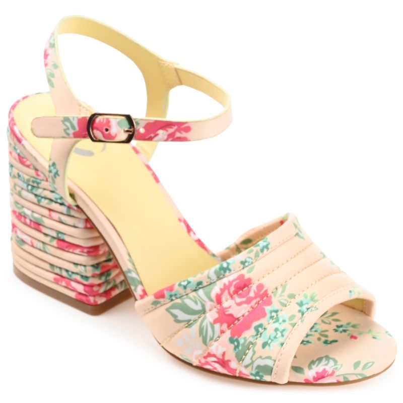 Journee Collection Womens Charmaine Tru Comfort Foam Layered Block Heel Sandals, 1 of 10
