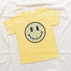 The Juniper Shop Checker Board Smiley Face Toddler Short Sleeve Tee - 1 of 2