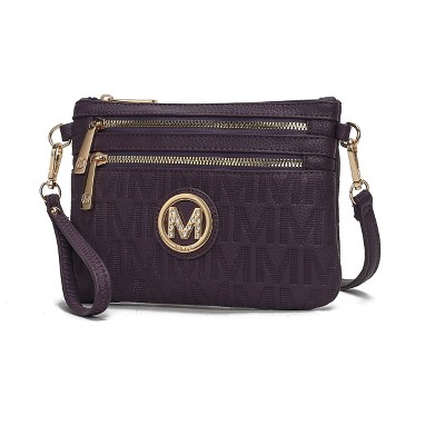 MKF Collection Roonie Milan M Signature Crossbody Wristlet Bag by Mia K