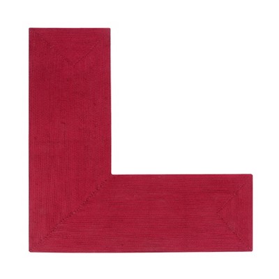 Alpine Stripe Collection 100% Polypropylene Durable & Stain Resistant Double Sided Reversible Indoor Area Utility L-Shape Rug