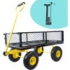 Kumasinova Garden Wagon Cart with 550 lbs Capacity,Removable Sides,Tools Cart with 10" Pneumatic Tires for Yard,Farm,Lawn,Outdoor Transport - 4 of 4