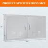 Outdoor Kitchen Doors, 42W x 21H Inch BBQ Double Access Door, Stainless Steel Access Door for BBQ Island, Grilling Station, Outside Cabinet - 2 of 4