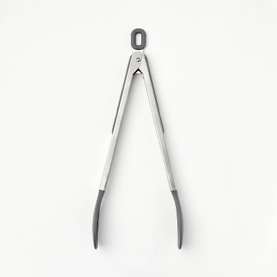 Webake 12 Inch stainless steel and silicone Kitchen Tongs in Pinch Tes