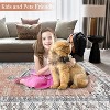 Living Room Rug Washable Vintage Medallion Carpet Non Slip Low Pile Distressed Throw Mat for Dining Room Home Office Decor - 4 of 4