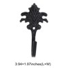 Unique Bargains Curtain Holdbacks Five-Leaf Design Hooks Iron 3.94"x1.97" 1 Pair - 3 of 4