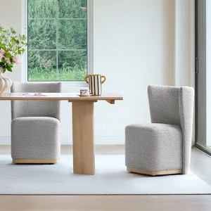 Spruce&Spring Modern Dining Chairs with Casters&Wood Base - 1 of 4