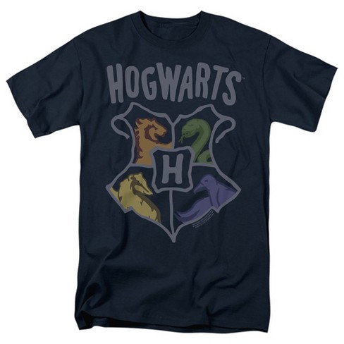 Harry Potter The Hogwarts School Adult T Shirt, Navy - image 1 of 4