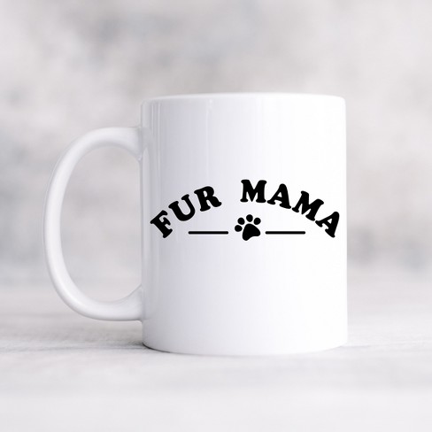 City Creek Prints Fur Mama Curved Mug - White