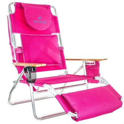 Ostrich Original 3N1 Lightweight Outdoor Beach Lounge Chair with Footrest
