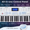 Costway 61-Key Electronic Keyboard Piano with 350 Rhythms 350 Timbres 50 Demo Songs Pink/White - 4 of 4