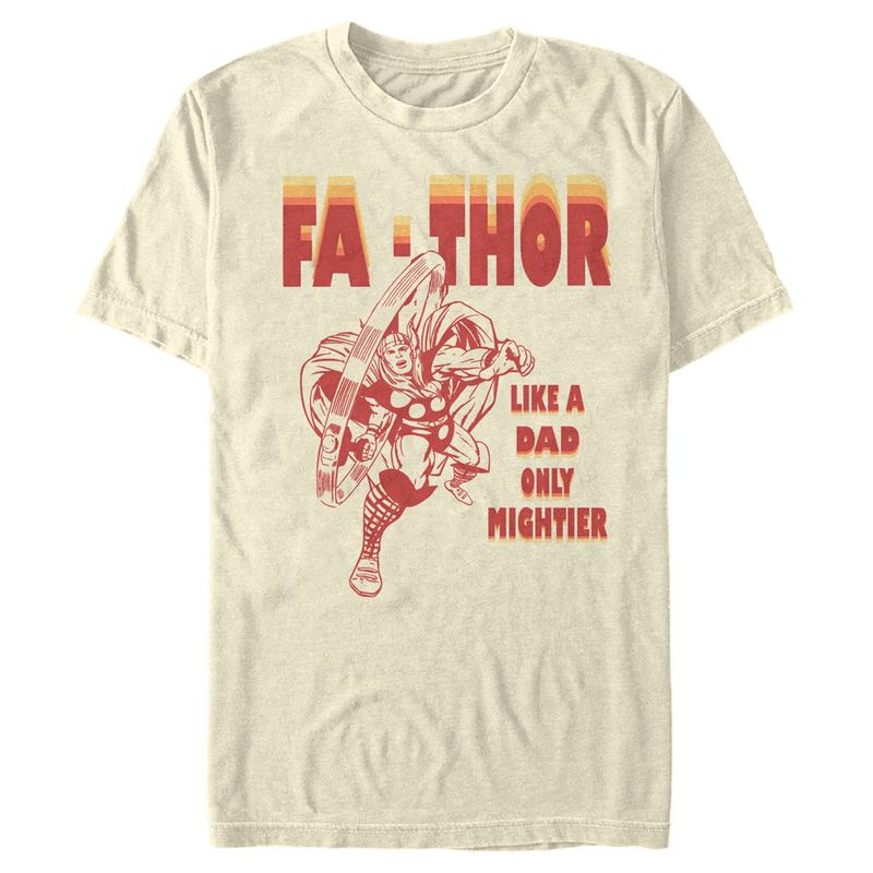 Men's Marvel Fa-Thor Like a Dad Only Mightier Comic Thor T-Shirt, 1 of 5