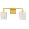 Elegant Lighting Phineas 2 light Brass and Clear Crystals wall sconce - 3 of 4