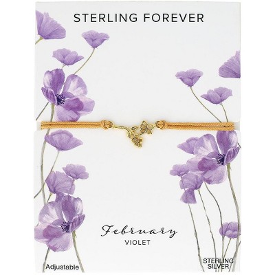 SHINE by Sterling Forever Sterling Silver Birth Flower Bolo Bracelet